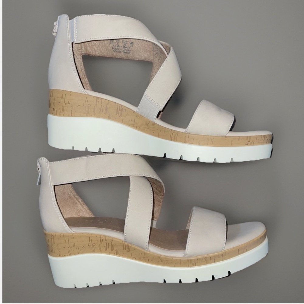 Soul Naturalizer Wedge Sandals 8.5 Wide Goodtimes Porcelain - Picture 8 of 15